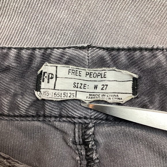 Free People Corduroy 8” Rise Flare Leg Pants Gray - Picture 9 of 9